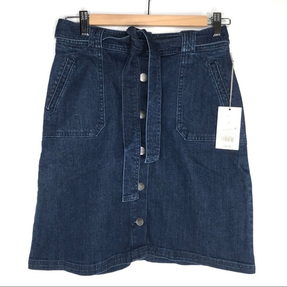 NWT A new day self tie denim skirt sz2 - Picture 1 of 5